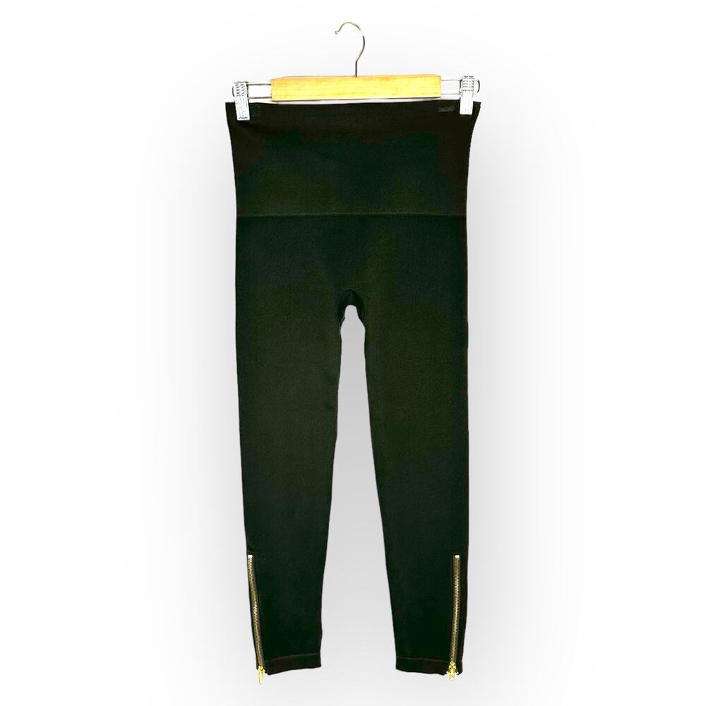 Spanx Women's Look At Me Now Seamless Side Zip Leggings M Olive Green Zip Leg - Picture 2 of 8
